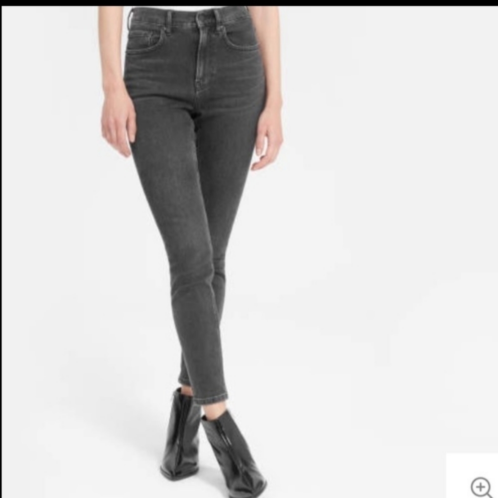 NWT Everlane Black Wash Mid Rise Skinny (Ankle)